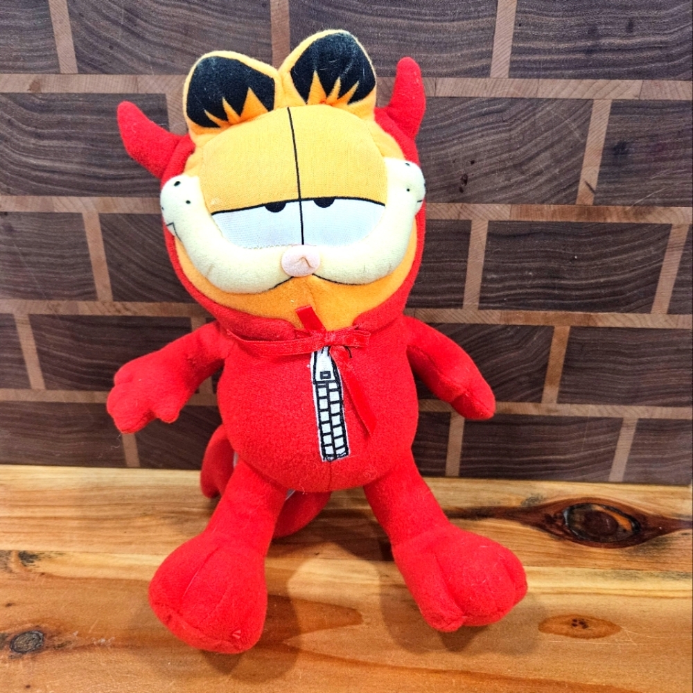 Vintage Garfield in a Devil Costume Plush